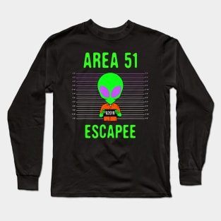 Area 51 Escapee Funny Alien Halloween Costume Long Sleeve T-Shirt